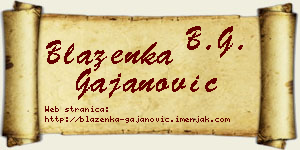 Blaženka Gajanović vizit kartica